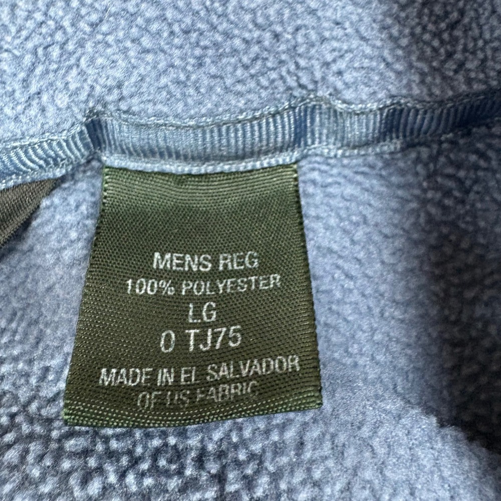 L.L.Bean Fleece Pullover Mens L Polartec Quarter Zip Blue Long‎ Sleeve Casual - Picture 8 of 12
